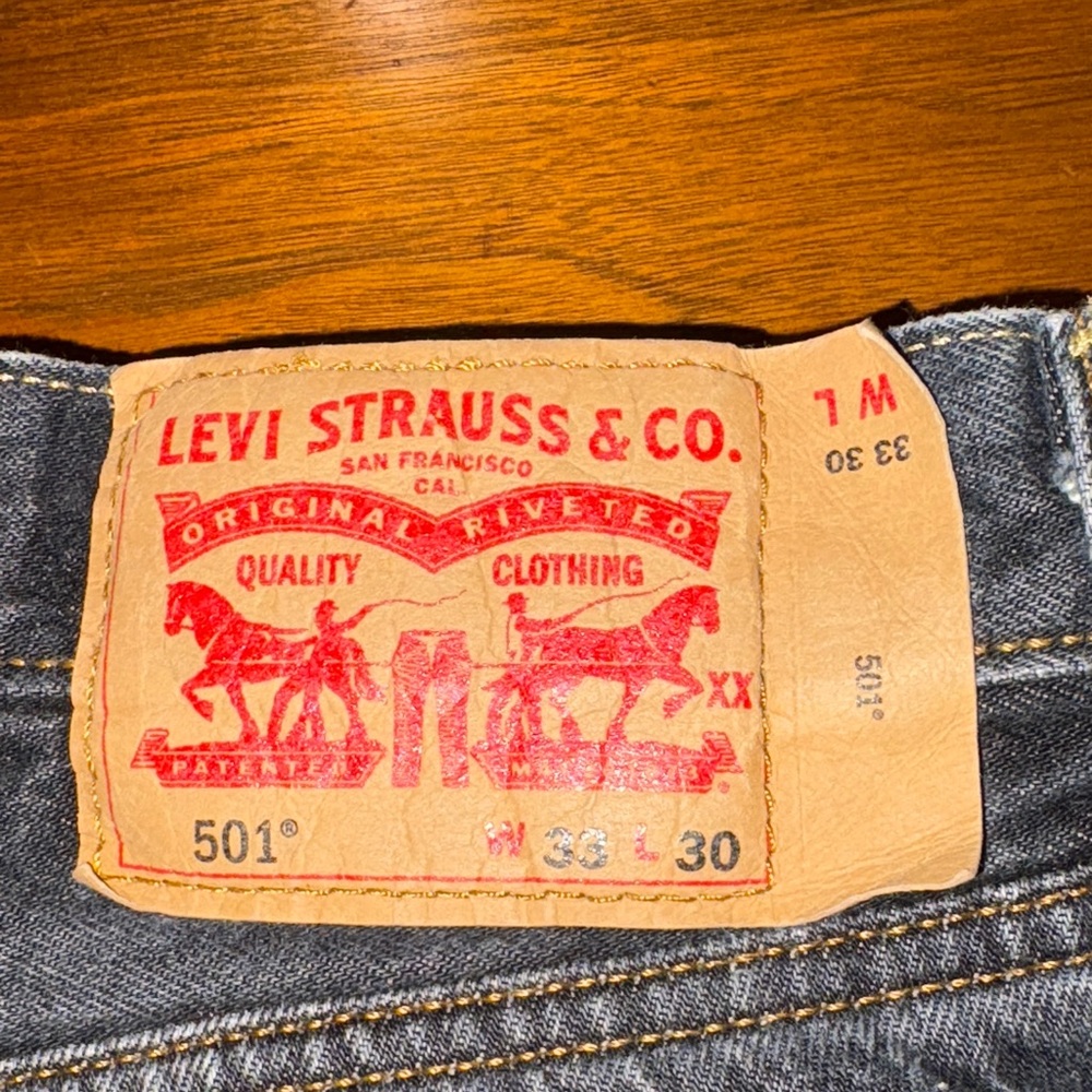 NWOT Levi's 501 Original Fit Stonewash Jeans - Black